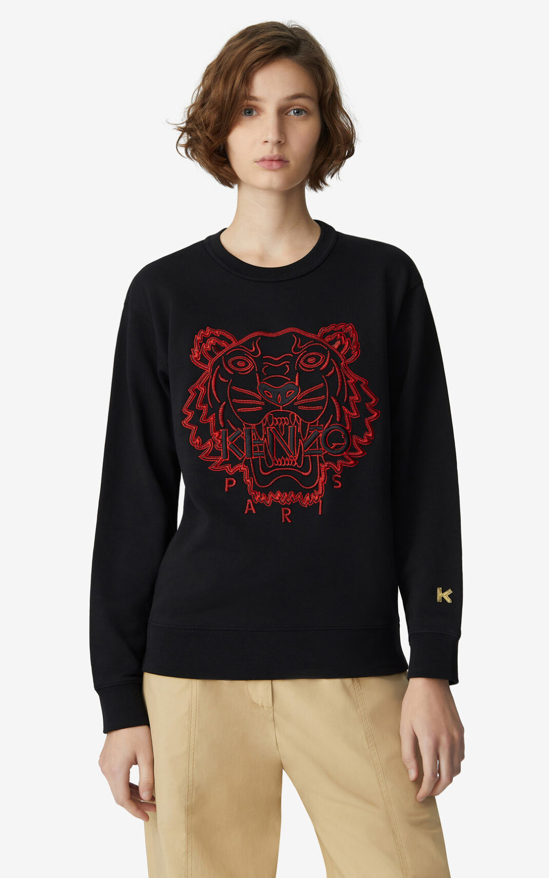 Sudadera Kenzo Tiger Mujer Negras QAM379415